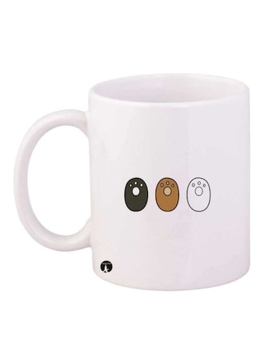 We Bare Bears Printed Mug White/Brown/Grey Standard Size