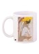 Flower Printed Coffee Mug White/Yellow/Beige 11ounce