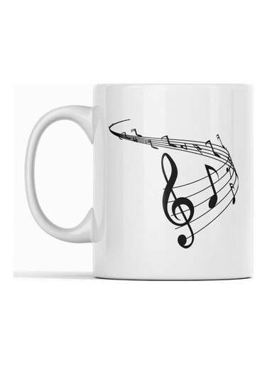 Music Mug for Tea and Coffee White