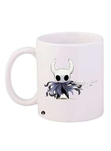 Cartoon Warrior Printed Coffee Mug White/Black/Blue 11ounce