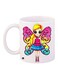 Cartoon Printed Coffee Mug White/Yellow/Pink 11ounce