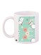 Bunny Printed Coffee Mug White/Green 11ounce