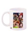 Cartoon Printed Coffee Mug White/Brown/Green 11ounce
