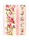 Floral Themed Metallic Plate White/Green/Red