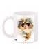 Girl Printed Coffee Mug White/Yellow/Blue 11ounce