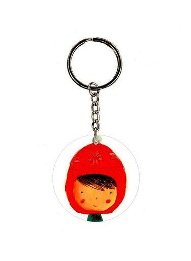 Cartoon Themed Single Sided Keychain