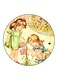 Vintage Art Printed Fridge Magnet Multicolour