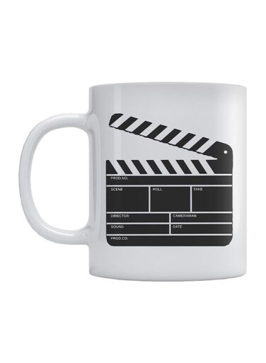 Clacket Printed Coffee Mug White/Black 350ml