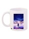 Cartoon Printed Coffee Mug White/Blue/Purple 11ounce