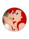 Disney Theme Printed Fridge Magnet Red/Beige/Brown