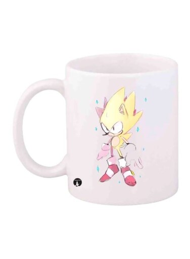 Printed Sonic Mug Pink/Yellow/White