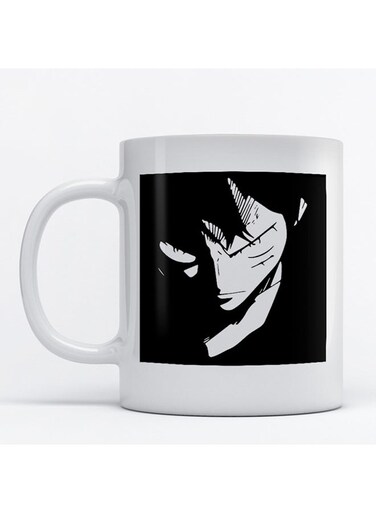 Luffy One Piece Printed Mug White/Black