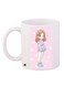 Anime Girl Printed Coffee Mug White/Pink/Blue 11ounce