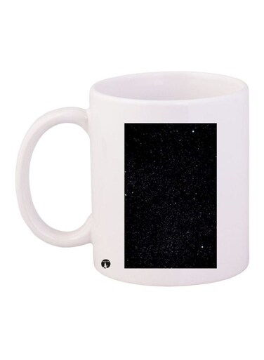 Starry Sky Printed Coffee Mug White/Black 11ounce