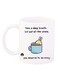 Printed Coffee Mug White/Black/Blue 12ounce