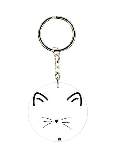 Cartoon Printed Single Sided Pocket Keychain