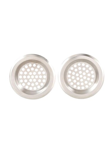 2-Piece Sink Strainer Set Silver 20x10centimeter