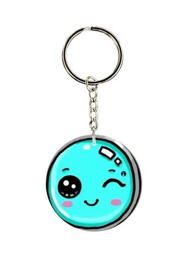 Cartoon Printed Single Sided Pocket Keychain