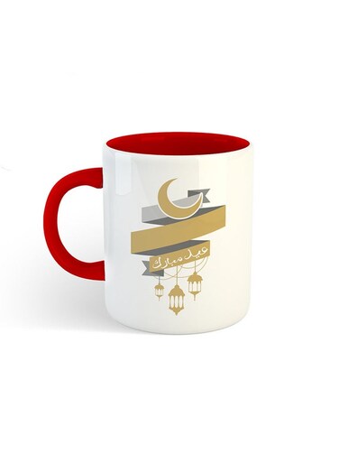 Eid Mubarak Printed Mug White/Red
