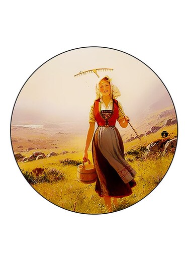 Vintage Art Printed Fridge Magnet Multicolour