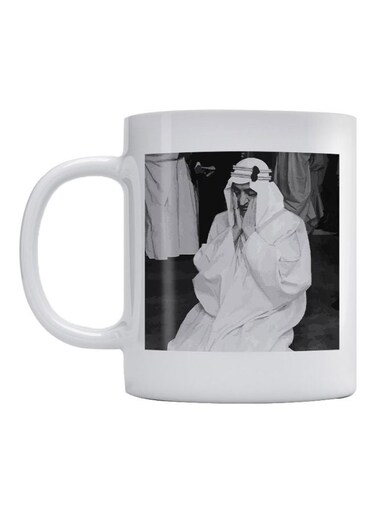 King Faisal Printed Mug White/Black