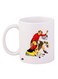 Cartoon Printed Coffee Mug White/Red/Yellow 11ounce