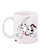Cartoon Dog Printed Coffee Mug White/Black/Red 11ounce