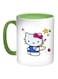 Hello Kitty Printed Coffee Mug White/Green/Pink 11ounce