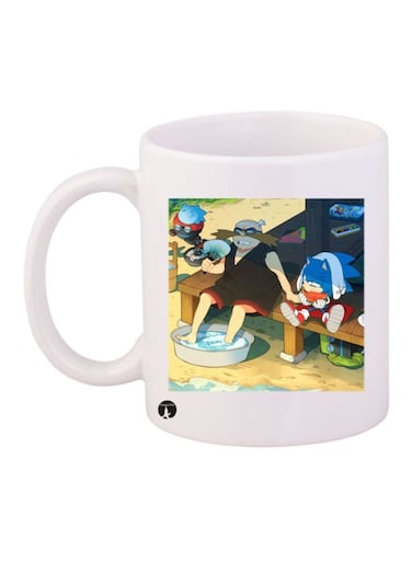 Sonic Printed Mug White/Beige/Blue Standard Size