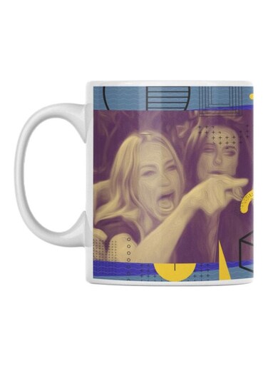 Printed Mug White/Beige/Grey