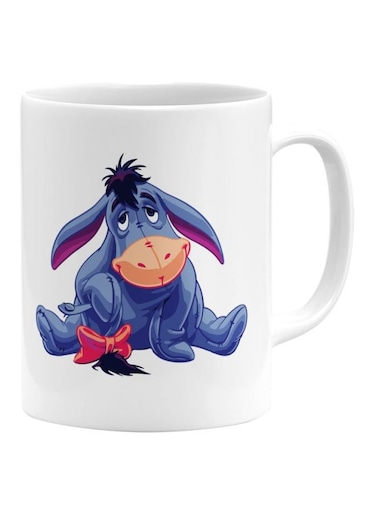 Pooh Donkey Friend Printed Coffee Mug White/Blue/Pink