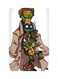 Printed Fridge Magnet Multicolour 8.5x0.4x5.5cm