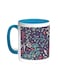 Decorative - Tree Paper Printed Coffee Mug Turquoise/White 11ounce
