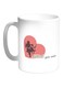 I Love You Mom Printed Coffee Mug White/Pink/Brown 11ounce