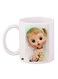 Cartoon Printed Coffee Mug White/Beige/Green 11ounce