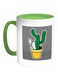 Cactuses Printed Coffee Mug White/Green 11ounce