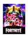 Fortnite Themed Metallic Plate Purple/Yellow/Green 20x15cm
