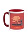 Brain Treadmill Workout Printed Coffee Mug Red/White 11ounce
