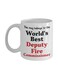This Mug Belongs To The World's Best Deputy Fire Printed Coffee Mug White/Black/Red