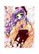 Anime Girl Themed Metallic Plate Red/Pink/Purple 20x15cm