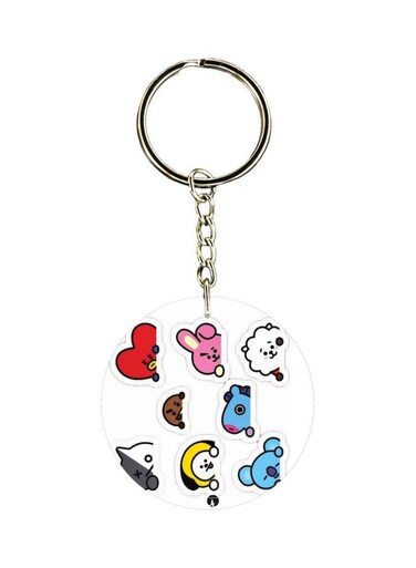 Cartoon Animals Printed Keychain