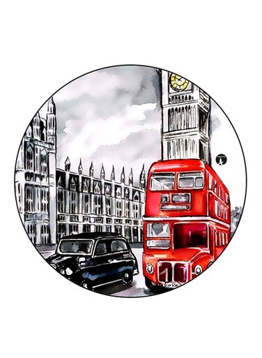 London Printed Fridge Magnet Multicolour