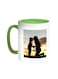Mother And Child Printed Coffee Mug Green White 11 ounce