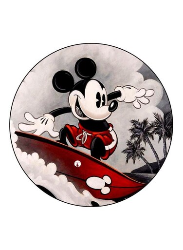 Mickey Mouse Cartoon Printed Fridge Magnet Red/Black/White 5.5cm