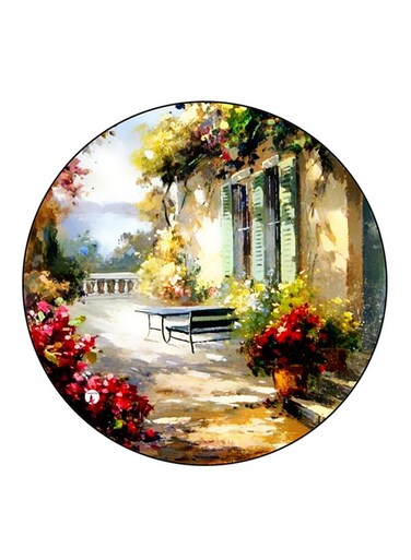 Vintage Art Printed Fridge Magnet Multicolour