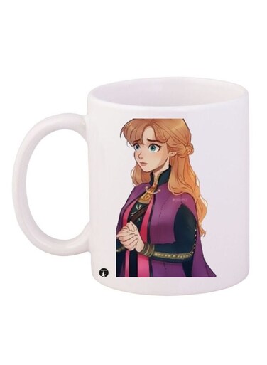 Disney Princess Printed Coffee Mug White/Purple/Brown
