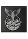 Whale Tail Animation Hidden Frame Canvas Wall Painting Black/White 50 x 50cm