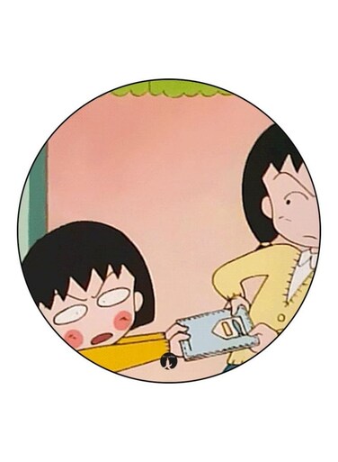 Anime Chibi Maruko Chan Printed Fridge Magnet k/Black