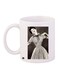 Girl Printed Ceramic Coffee Mug White/Grey/Brown 11ounce