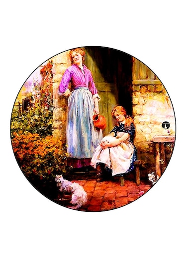 Vintage Art Printed Fridge Magnet Multicolour
